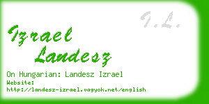 izrael landesz business card